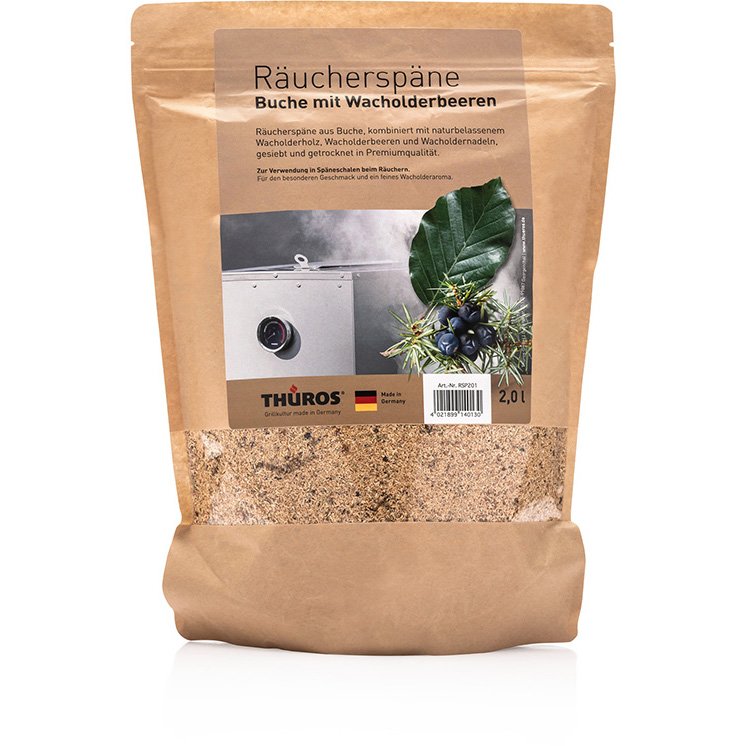 Thüros Räucherspäne Buche Wacholderbeeren 2L