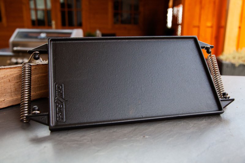 Grillfürst Universal Grillplatte / Wendeplatte aus Gusseisen 35 x 20 cm
