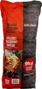 Grillfürst Restaurantkohle 9 kg - 100% Buche - Extra große Stücke - FSC / DIN plus