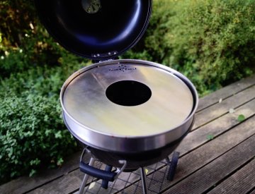 Grillfürst Feuerplatte aus Edelstahl für 57cm Kugelgrills - Durchmesser 54,5 cm