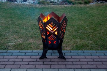 SvenskaV Feuerkorb Baltic Fir - Ø 41 cm - Rohstahl