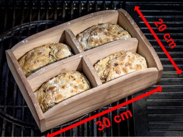 Axtschlag Brotgarschale aus Kirschholz