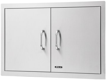 BULL Einbau Doppeltür aus Edelstahl / 76 cm