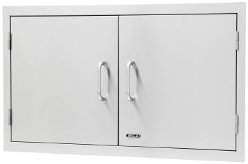 BULL Einbau Doppeltür aus Edelstahl / 97 cm