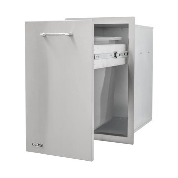 BULL Einbau Schublade Slim aus Edelstahl mit Mülleimer