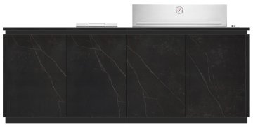 BURN Outdoorkitchen: BURN SOL Outdoor Küche mit Beefeater Proline inkl. Kochfeld und Kühlschrank (Wandlösung)