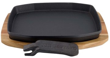 The Bastard Sizzling Plate / Gusseisenpfanne mit Untersetzer und abnehmbaren Griff C/M