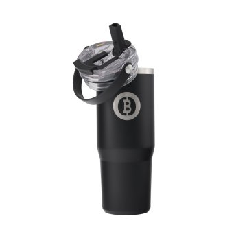 Beefer Thermo Tumbler 960 ml - Trinkbecher mit Strohhalm und Deckel - auslaufsicher