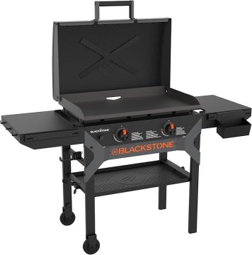 Blackstone 28 Zoll Iron Forged Griddle Gas Grillstation mit Grillplatte und Deckel
