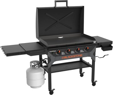 Blackstone 36 Zoll Iron Forged Griddle Gas Grillstation mit 4 Brennern Grillplatte und Deckel