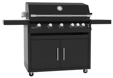 Brabura Gasgrill Fusion 500 RM - 5-Brenner / Schwarz - inkl. Rotisserie