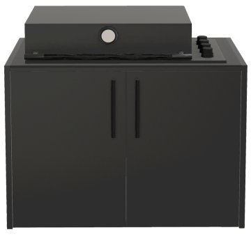 Brabura Outdoor Küche - KC 120 Grillschrank Box-Q Drop-In - Anthracite Grey / Nero Zimbabwe - inkl. Brabura Einbaugrill Box-Q Schwarz
