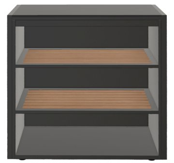 Brabura Outdoor Küche - CT 90 Schrankmodul (offen) - Anthracite Grey / Nero Zimbabwe