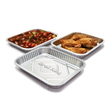 Broil King Alu-Tropfschalen / Fettauffangschalen - 3er Pack / 26 x 32,4 x 3,8 cm