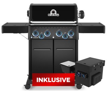 Broil King Baron 490 X Shadow Gasgrill / Pelletgrill - mit Pelletmodul 400