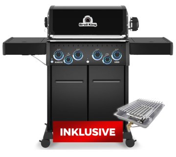 Broil King Baron 490 X Shadow Gasgrill inkl. Drehspieß + Upgrade Set Infrarotbrenner - Modell 2026
