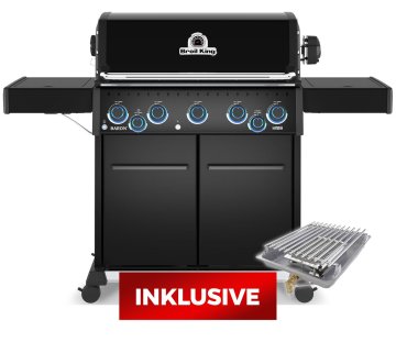 Broil King Baron 590 X Shadow Gasgrill inkl. Drehspieß + Upgrade Set Infrarotbrenner - Modell 2026
