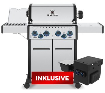 Broil King Baron S 490 IRX Gasgrill / Pelletgrill - mit Pelletmodul 400