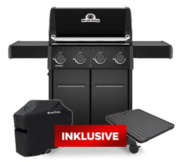 Broil King Crown 420 Shadow Gasgrill - inkl. Abdeckhaube und Grillplatte - Modell 2026