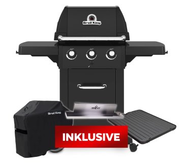 Broil King Royal 320 Shadow Gasgrill inkl. Fettschiene, Abdeckhaube und Grillplatte