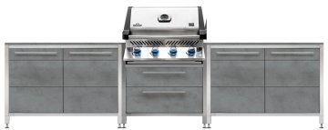 BURN Outdoorkitchen: BURN BBQ Outdoor Küche XL Stauraum mit Napoleon Prestige 500 BURN Sonderedition