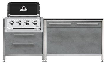 BURN Outdoorkitchen: BURN BBQ Outdoor Küche Einstieg mit Broil King Regal 420 und Dekton Arbeitsplatte in schwarz