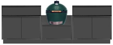BURN Outdoorkitchen: BURN LUX Outdoor Küche mit Big Green Egg XLarge Keramikgrill und Theke