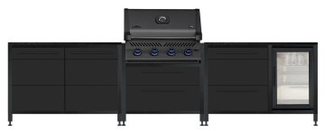 BURN Outdoorkitchen: BURN BBQ Outdoor Küche mit Napoleon Sondermodell Prestige 500 Shadow