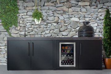 CASO BBQ Cooler S-R - Outdoor-Kühlschrank (63 Liter) mit Edelstahlgehäuse - Rechtsanschlag
