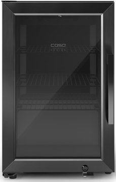 CASO BBQ Deluxe L Black Smart - Outdoor-Kühlschrank (63 Liter) mit schwarzem Edelstahlgehäuse, WiFi Control App - Linksanschlag