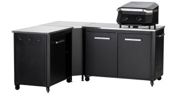 COZZE Outdoor Küche (L-förmig) / 160 x 190 cm - inkl. COZZE G-500 Gasgrill