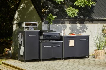 COZZE Outdoor Küche: COZZE Plancha 800 Plancha Grill + Pizzaofen
