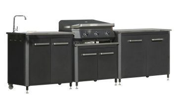 COZZE Outdoor Küche: COZZE Plancha 800 Plancha Grill + Spüle