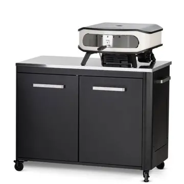 COZZE Outdoorküche / 120 x 60 x 90 cm - inkl. COZZE Gas Pizzaofen 42,5 (17) mit rotierendem Pizzastein