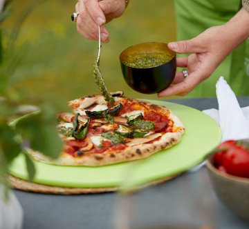 Cozze Pizzabrett aus Kunststoff Ø35 cm, hellgrün