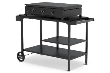 Cozze Combo 900 - Planchagrill und Steakstation - mit Plancha und Infrarotbrenner, inkl. fahrbarem Untergestell