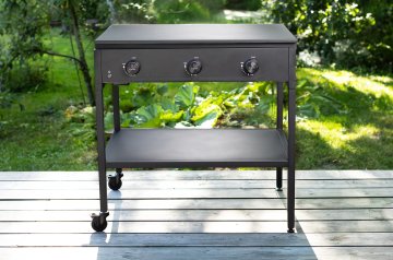 Cozze Combo 900 - Planchagrill und Steakstation - mit Plancha und Infrarotbrenner, inkl. Grillstation