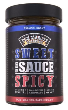 Don Marcos BBQ Sauce - Sweet &amp; Spicy - 260ml Glas