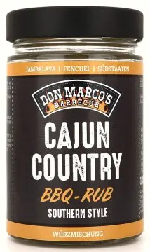 Don Marcos Cajun Country BBQ Rub 145g Glas