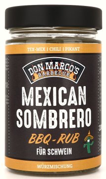 Don Marcos Mexican Sombrero BBQ Rub 200g Glas