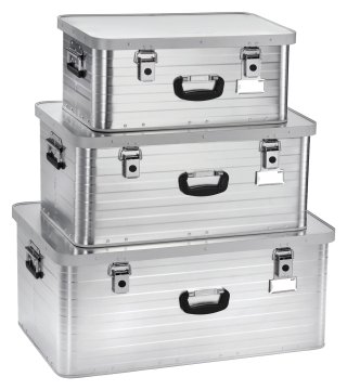 Enders Alubox Toronto Set S (29 Liter) + XL (80 Liter) + XXL (130 Liter) - Aluminium Transportboxen