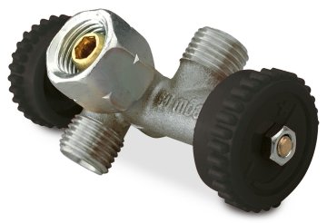 Enders Doppelventil zur Nutzung von 2 Geräten an einer Gasflasche / KLF x 1/4“L