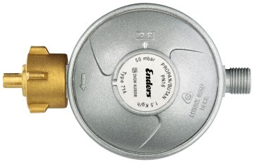 Enders Gasdruckregler 50 mbar mit integrierter Schlauchbruchsicherung / KLF x 1/4'' LH