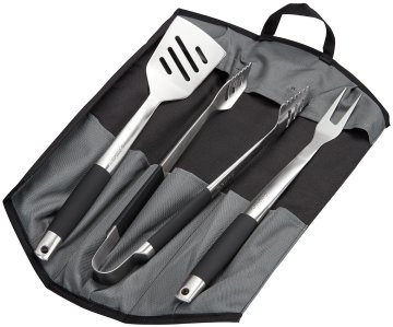 Enders Premium Grillbesteck Set aus Edelstahl / 3-teilig inkl. Tasche