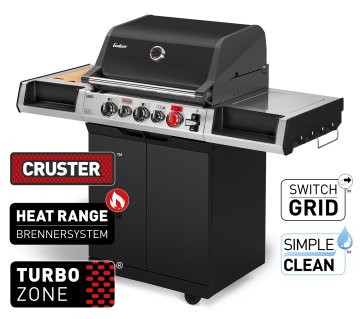 Enders UNIQ 3 IK Gasgrill mit CRUSTER Backburner