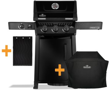 Napoleon Freestyle 365 Gasgrill, Schwarz - mit Seitenbrenner - inkl. Abdeckhaube und Grillplatte - Modell 2026