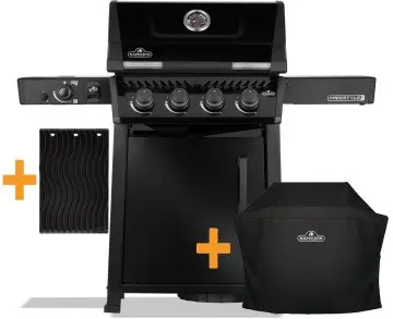 Napoleon Freestyle PRO 425 Gasgrill, Schwarz - mit Sizzle Zone - inkl. Abdeckhaube und Grillplatte - Modell 2026