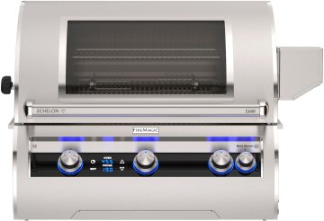 Fire Magic Gasgrill Einbaugrill Echelon E660i - mit Heckbrenner inkl. Rotisserie, Bluetooth Grillthermometer und XL Sichtfenster