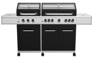 Grillfürst G750E 7-Brenner Doppelkammer - Gasgrill - 1. FC Köln Edition - Edelstahlroste