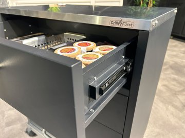 Grillfürst Grillschrank - BBQ Buddy - Edelstahl-Arbeitsfläche und 4 Schubladen